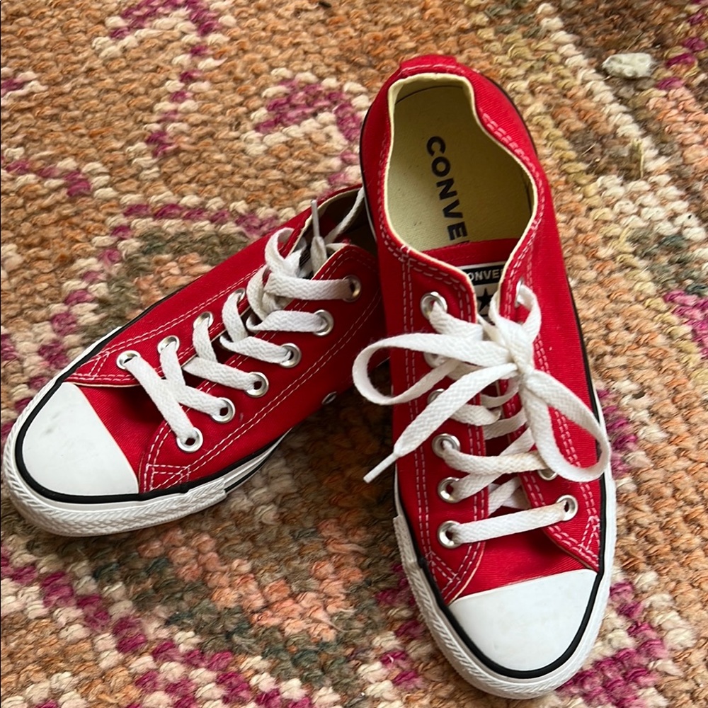 Converse Red and White Chuck Taylor Sneakers